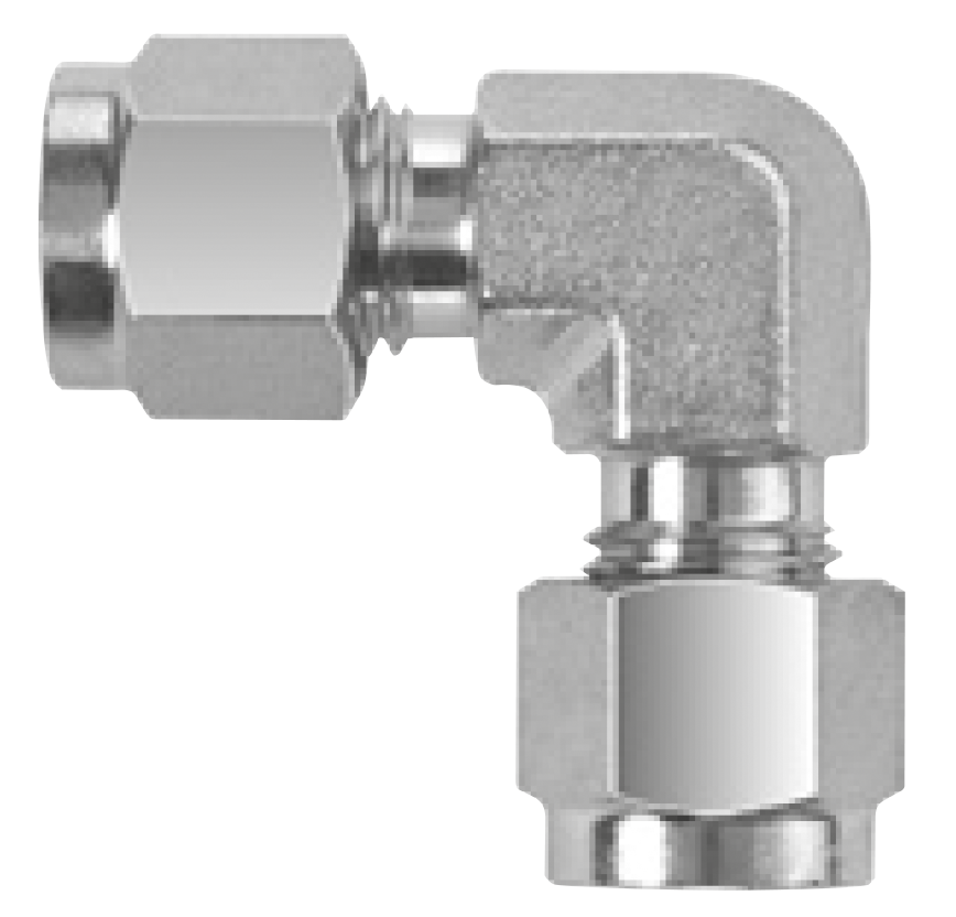ALLFLOWS, Conector codo unión 316 SS, 5000 PSI ,OD x OD para tubing