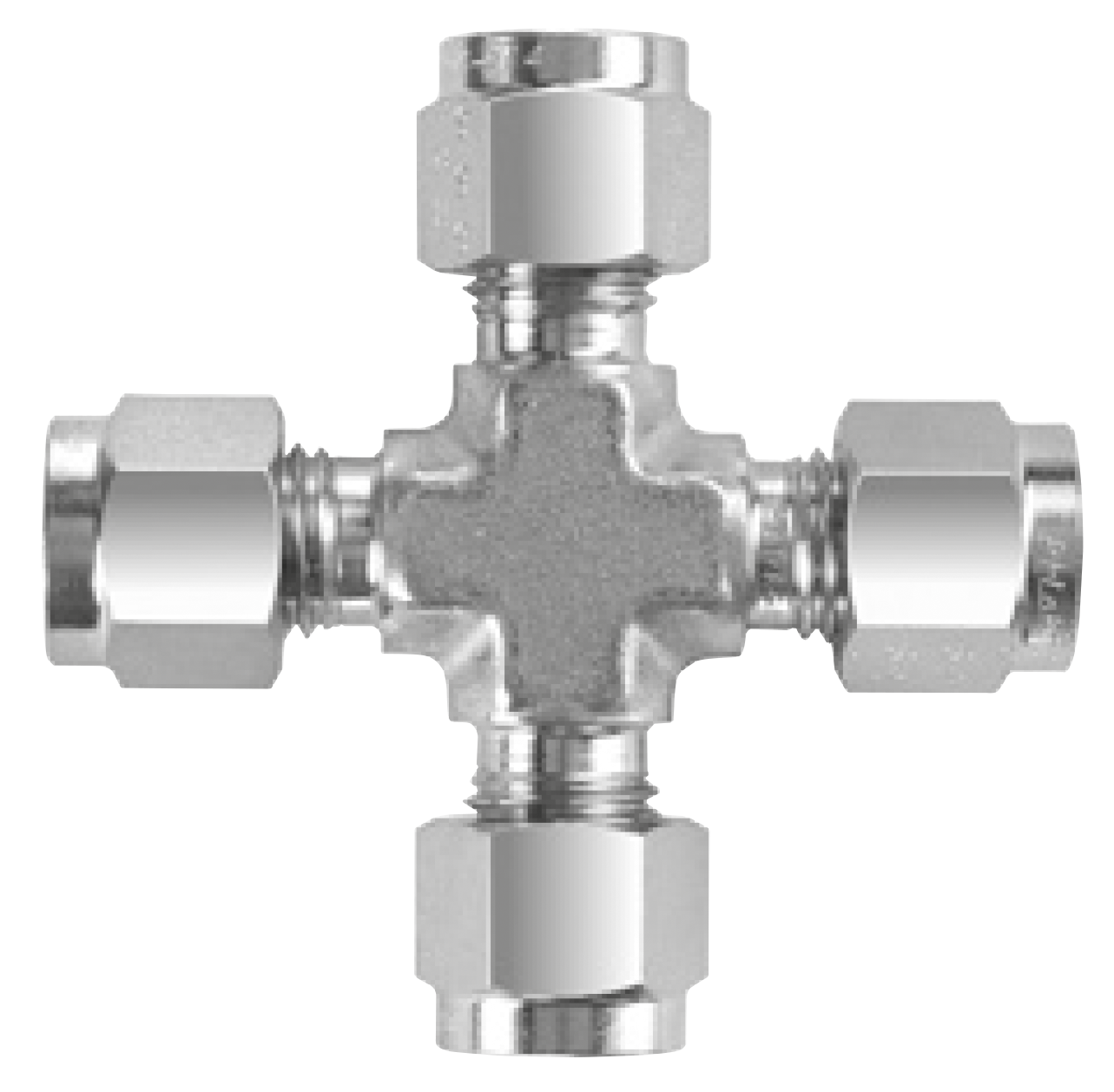ALLFLOWS, Conector cruz unión tubo 316 SS, 5000 PSI, OD