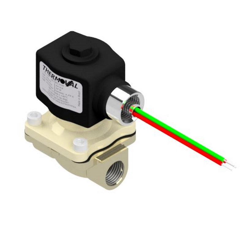 THERMOVAL, Válvula solenoide N/C , Bronce, NPT uso general
