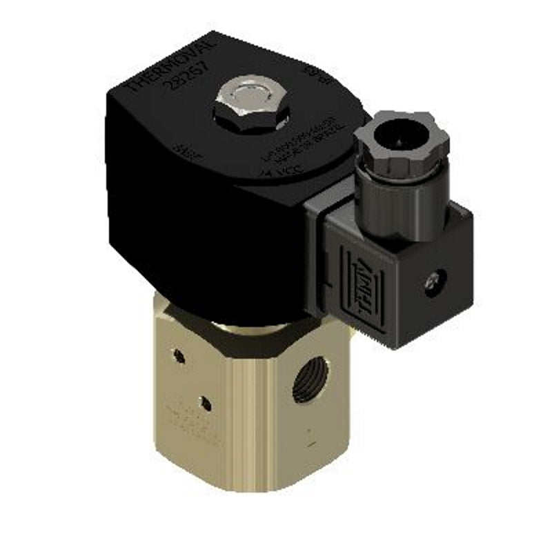 THERMOVAL, Válvula Solenoide 3/2 Bronce, 1/4" NPT