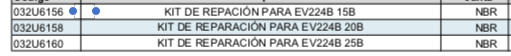 DANFOSS, Kit de reparación para válvula EV224B