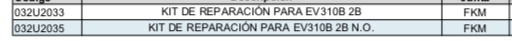DANFOSS, Kit de reparación para válvula EV310B