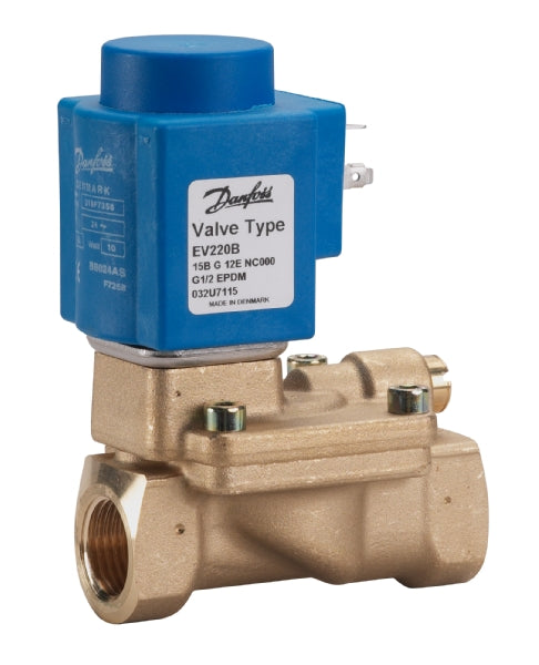 DANFOSS, Válvula solenoide servo operada, golpe de ariete amortiguado EV220B