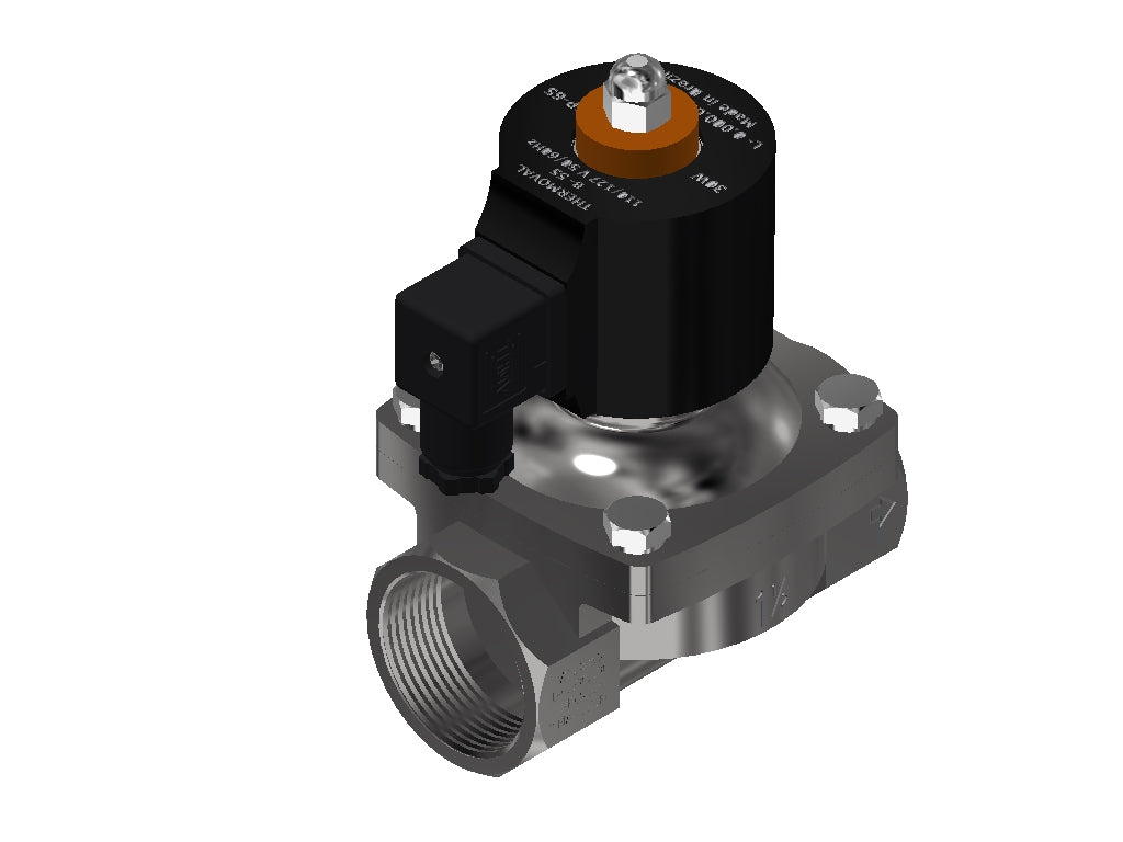 THERMOVAL, Válvula Solenoide N/C, Inox. 316 Uso General