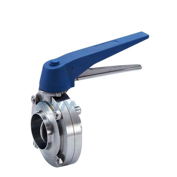 TUBINOX, Válvula de mariposa Inoxidable sanitaria para soldar T-304L