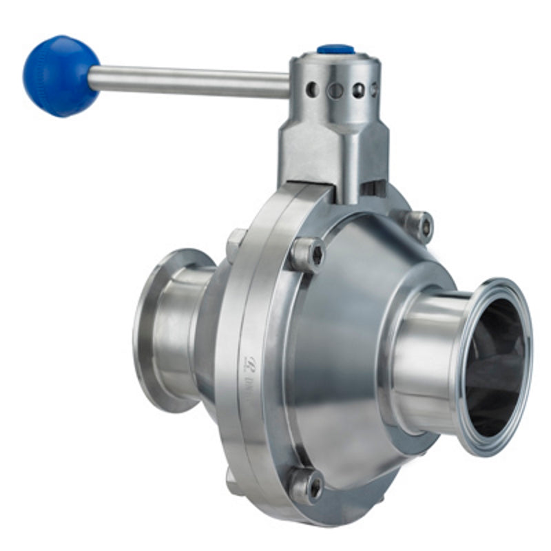 TUBINOX, Válvula de bola sanitaria tipo mariposa Clamp inoxidable - Valveco