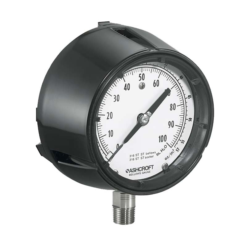 WINTERS, Manómetro Caja Fenólica Dial 4.5" CV 1/2" - Valveco