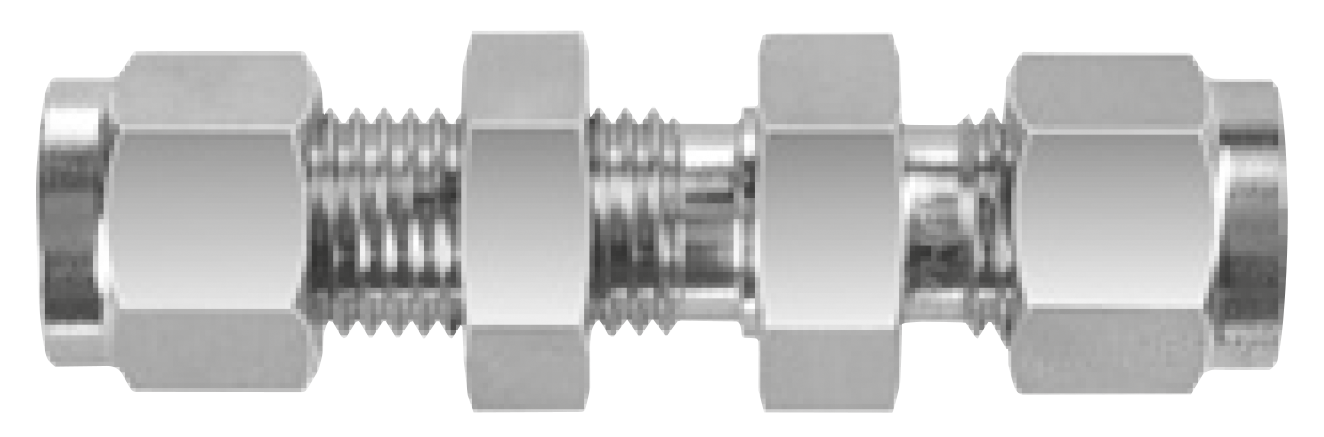 ALLFLOWS, Conector unión pasamuro 316 SS, 5000 PSI, OD x OD para tubing